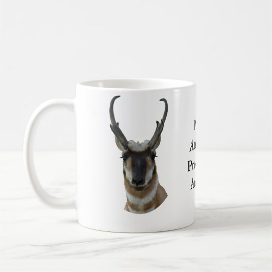 A19 Pronghorn Antelope Head Koffiemok (Links)