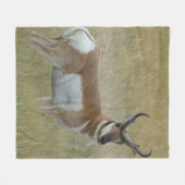 A1 Gaffelantilope Grote Bok Fleece Deken (Voorkant (Horizontaal))
