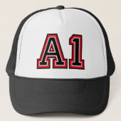 "A1" Monogram Trucker Hat Pet (Voorkant)
