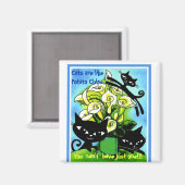 a1alilycats2, Katten zijn als Aardappel Chips...,  Magneet (Voorkant / Achterkant)