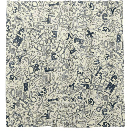 A1B2C3 indigoivoor Douchegordijn (Voorkant)