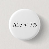 A1c < 7% ronde button 3,2 cm (Voorkant)