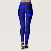 A202 Rich Blue en Black Abstract Design Leggings (Achterkant)