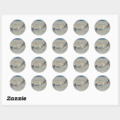 A25 Gaffelantilope Jong Mannetje Ronde Sticker (Vel)