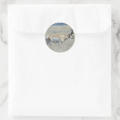 A25 Gaffelantilope Jong Mannetje Ronde Sticker (Tas)