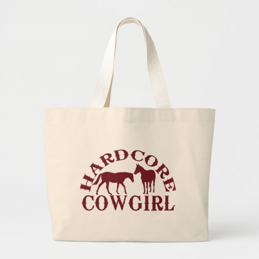 A262 hardcore cowgirl Bourgogne Grote Tote Bag (Voorkant)