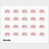 A262 hardcore cowgirl rood ronde sticker (Vel)