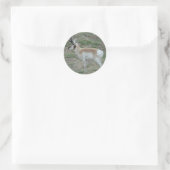 A26 Gaffelbok hertengewei Ronde Sticker (Tas)