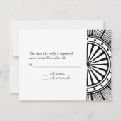 A2 Art Deco-reactiekaart RSVP Kaartje (Voorkant)