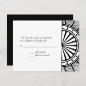 A2 Art Deco-reactiekaart RSVP Kaartje (Voorkant / Achterkant)