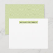 A2-bankroet - Sage Green Notitiekaartje (Voorkant / Achterkant)