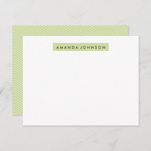 A2-bankroet - Sage Green Notitiekaartje (Voorkant / Achterkant)