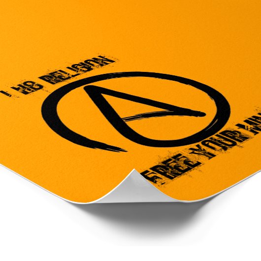 a2, I H8 RELIGIE, GRATIS UW GEVOEL Poster (Hoek)