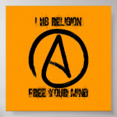 a2, I H8 RELIGIE, GRATIS UW GEVOEL Poster (Voorkant)