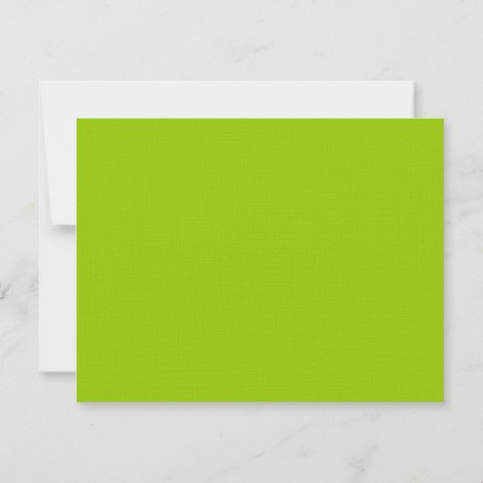 A2 Lime Green One-Side Damask Wedding Invitations Kaart (Achterkant)