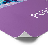 A2 poster van John Dyer. Paarse Pinguïn (Hoek)