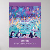 A2 poster van John Dyer. Paarse Pinguïn (Voorkant)