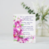 A2-Roze Bloemen Ontwerp Bruids Douche Uitnodiging (Staand voorkant)