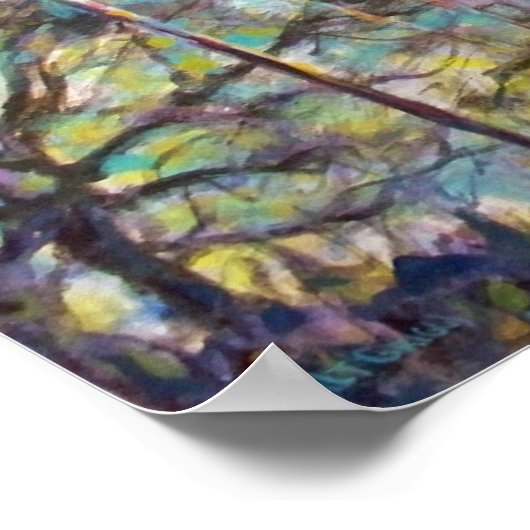 A2 SKYLINE NACHT UITZICHT POSTER (Hoek)