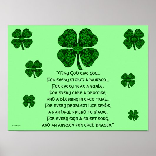 A30 Kaleidoscopic Celtic Irish Blessing 5 Poster (Voorkant)