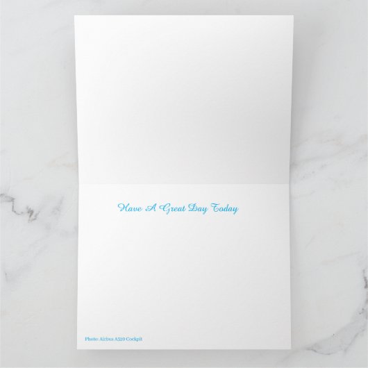 A320 Cockpit Birthday Kaart (Binnen)