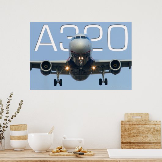 A320 LUCHTVAARTMAATSCHAPPIJ POSTER (Keuken)