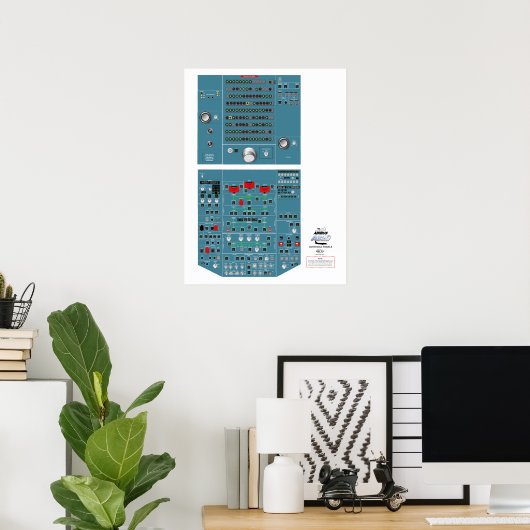 A320 Poster boven paneel (Thuiskantoor)