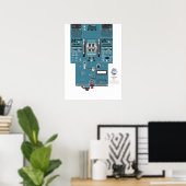 A320 Poster met laag scherm (Thuiskantoor)