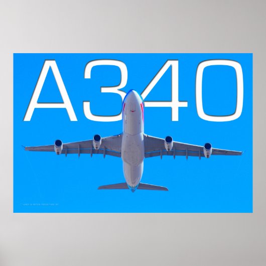 A340 LUCHTVAARTMAATSCHAPPIJ POSTER (Voorkant)