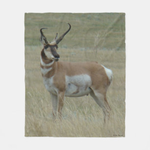 A37 Gaffelbok Grote Bok Kromme Hoorns Fleece Deken