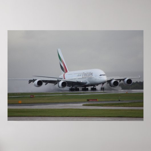 A380 Landing in Manchester Poster (Voorkant)