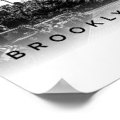 A3 Brooklyn Bridge USA Coordinates Poster (Hoek)