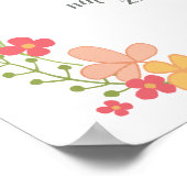 A3 Geboorteaankondiging Nieuwgeboren Meisje Aanden Poster (Hoek)