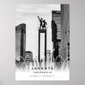 A3 Jakarta Indonesia Coordinates Poster (Voorkant)