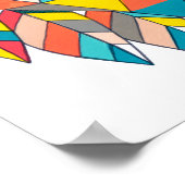 A3 Moderne Azteekse Wijze Uil Kinder Kunstillustra Poster (Hoek)