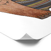 A3 Moderne bruin Beer Kinder Kunstillustratie Poster (Hoek)