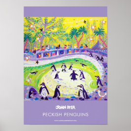 A3 poster van John Dyer. Peckish Penguins