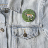 A3 Pronghorn Antelope Ronde Button 5,7 Cm (In situ)