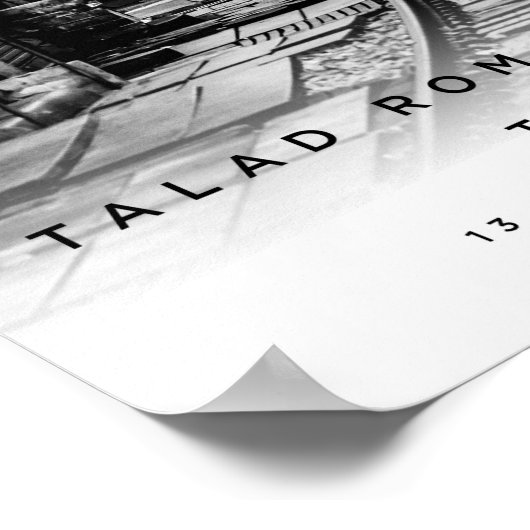 A3 Talad Rom Hub Market Thailand Poster (Hoek)