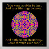 A40b Kaleidoscopic Mandala - Irish Blessing.2 Poster (Voorkant)