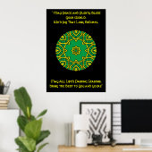 A42 Celtic Kaleidoscopic Mandala-Irish Blessing.6 Poster (Thuiskantoor)
