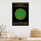 A42 Celtic Kaleidoscopic Mandala-Irish Blessing.6 Poster (Keuken)