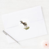 A43 Gaffelbok Ram Ronde Sticker (Envelop)