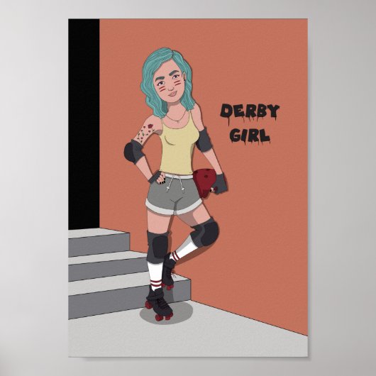 A4 Derby Girl Print (Voorkant)