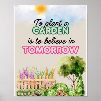 A4 Poster Om een tuin te Planten is om in Tomor te
