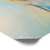 A4 Prachtige Kingfisher Pencil Tekening Afdruk Poster (Hoek)