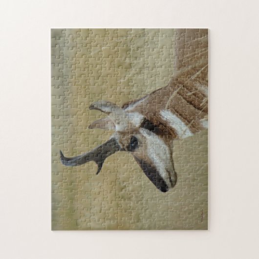 A4 Pronghorn Shot Profile Antelope Legpuzzel (Verticaal)