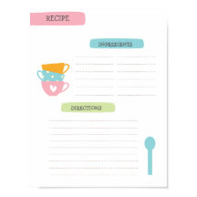 A4 Recept Sjabloon (Directe Download)