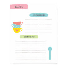 A4 Recept Sjabloon (Directe Download)