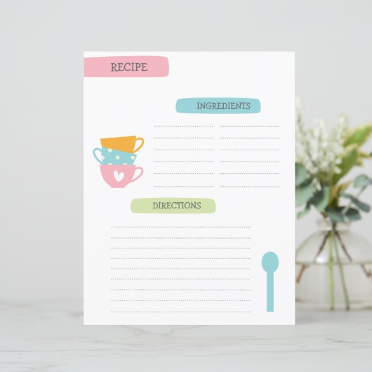 A4 Recipe Template (Staand voorkant)